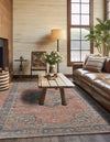 Desert Weave Jute Collection Area Rug -  Negev Square Antique Red  lifestyle 39