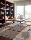 Desert Weave Jute Collection Area Rug -  Negev Square Antique Red  lifestyle 43