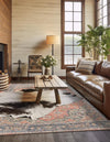 Desert Weave Jute Collection Area Rug -  Negev Square Antique Red  lifestyle 45