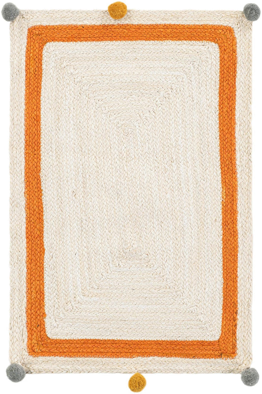 Playful Threads Jute Collection Area Rug - Tanglewood Rectangle White Main