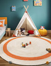Playful Threads Jute Collection Area Rug - Tanglewood Round White  lifestyle 35