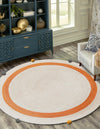 Playful Threads Jute Collection Area Rug - Tanglewood Round White  lifestyle 40