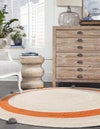 Playful Threads Jute Collection Area Rug - Tanglewood Round White  lifestyle 52