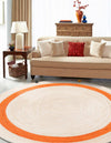 Playful Threads Jute Collection Area Rug - Tanglewood Round White  lifestyle 54