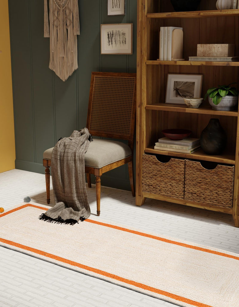 Playful Threads Jute Collection Area Rug - Tanglewood Runner White  lifestyle 36