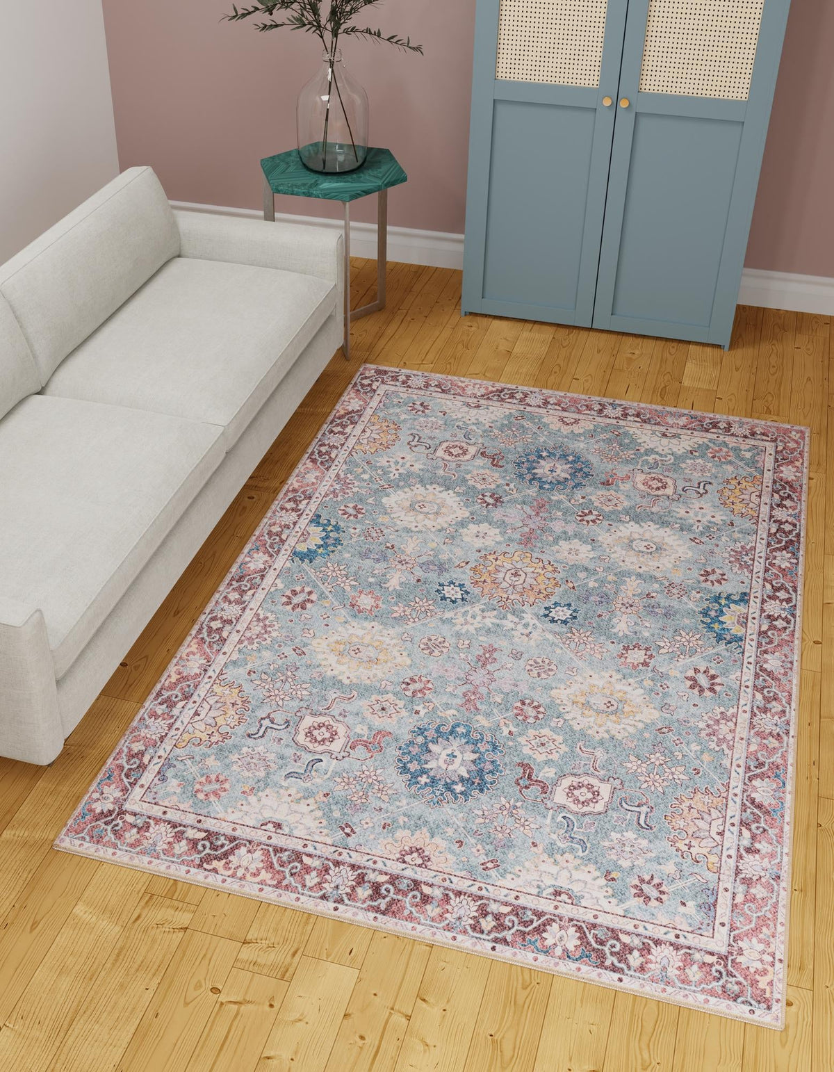 Heritage Elegance Collection Area Rug -  Himeji Rectangle Green  lifestyle 7