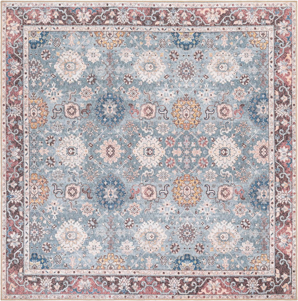 Heritage Elegance Collection Area Rug -  Himeji Square Green  lifestyle 75