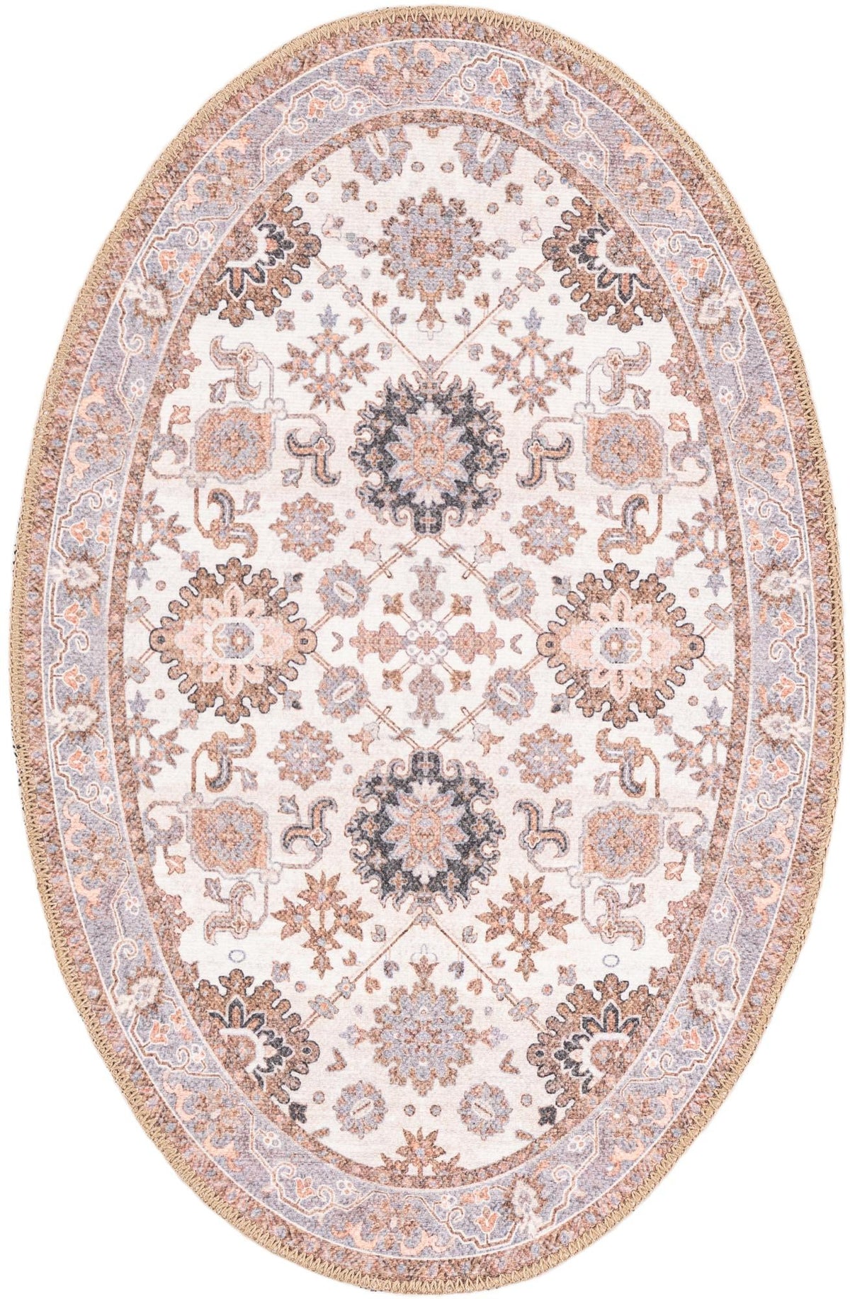 Heritage Elegance Collection Area Rug -  Himeji Oval Ivory  lifestyle 76
