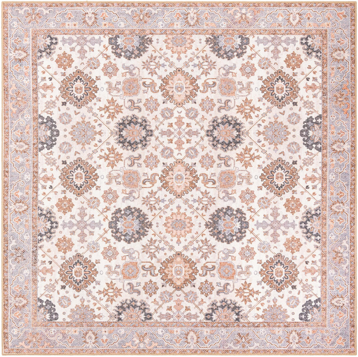 Heritage Elegance Collection Area Rug -  Himeji Square Ivory  lifestyle 79