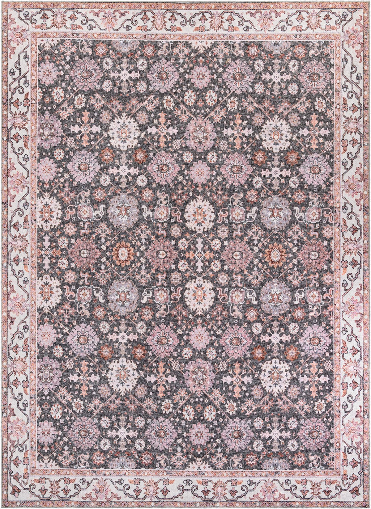 Heritage Elegance Collection Area Rug -  Himeji Rectangle Gray Main