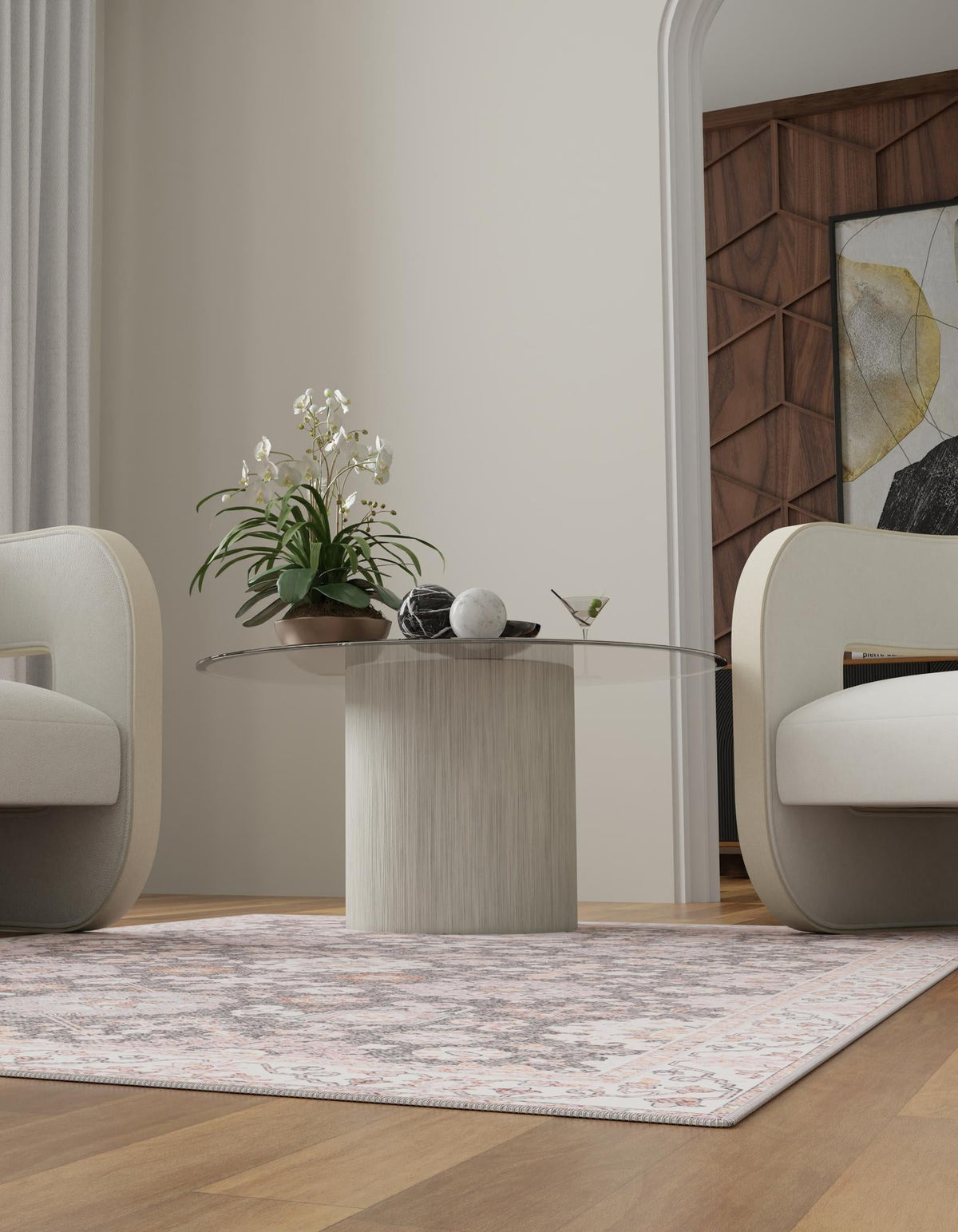Heritage Elegance Collection Area Rug -  Himeji Rectangle Gray  lifestyle 7