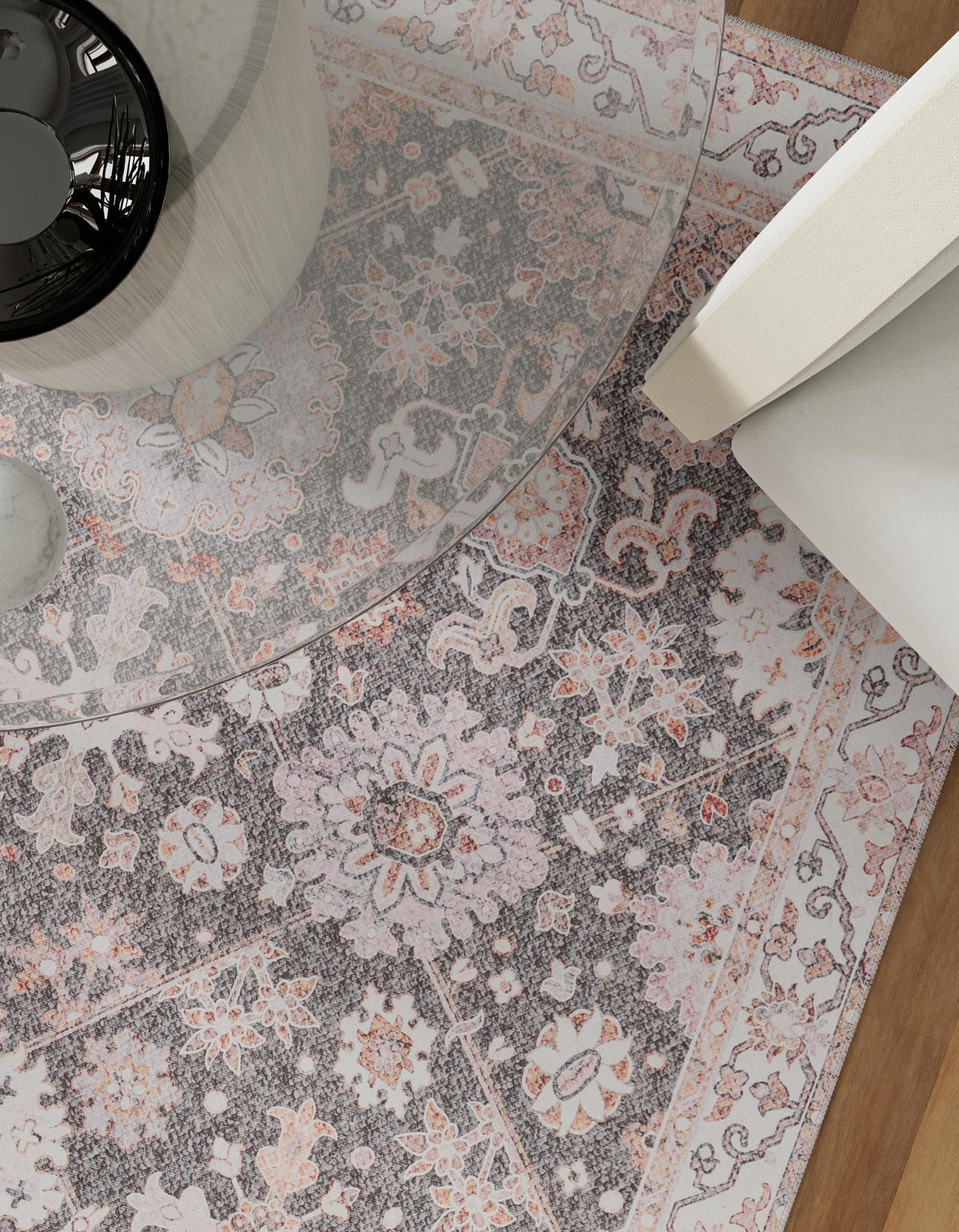 Heritage Elegance Collection Area Rug -  Himeji Rectangle Gray  lifestyle 10
