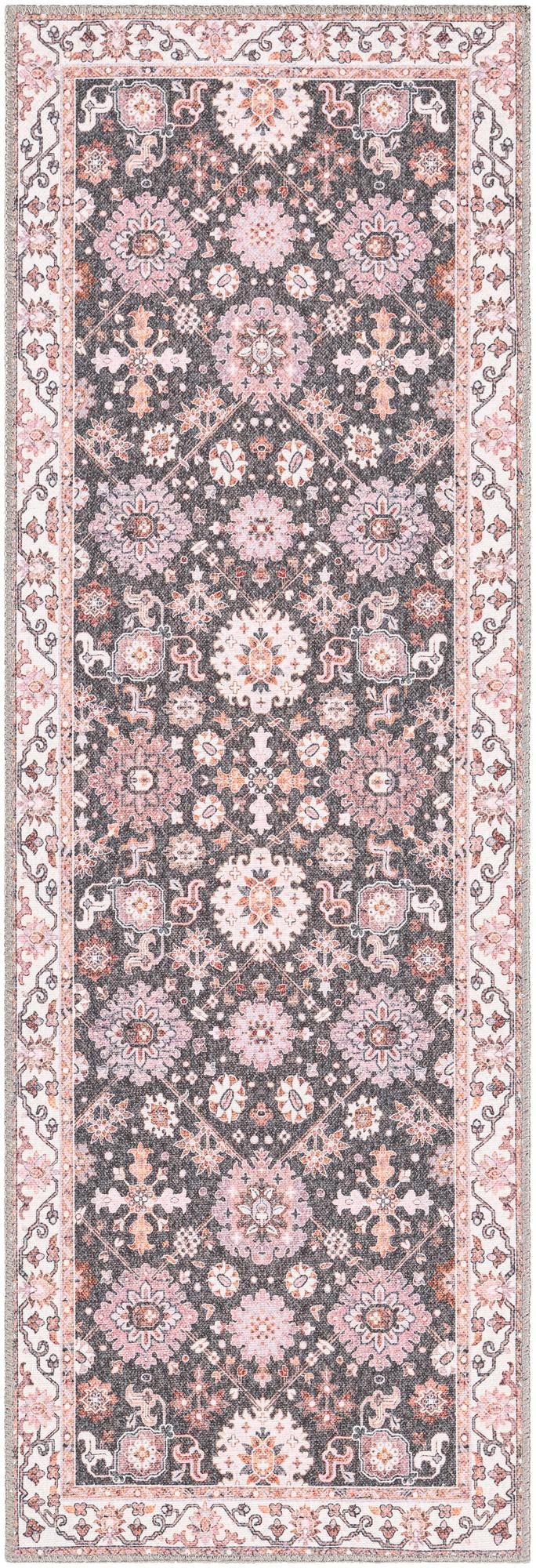 Heritage Elegance Collection Area Rug -  Himeji Runner Gray  lifestyle 55