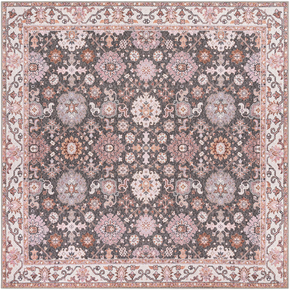 Heritage Elegance Collection Area Rug -  Himeji Square Gray  lifestyle 72