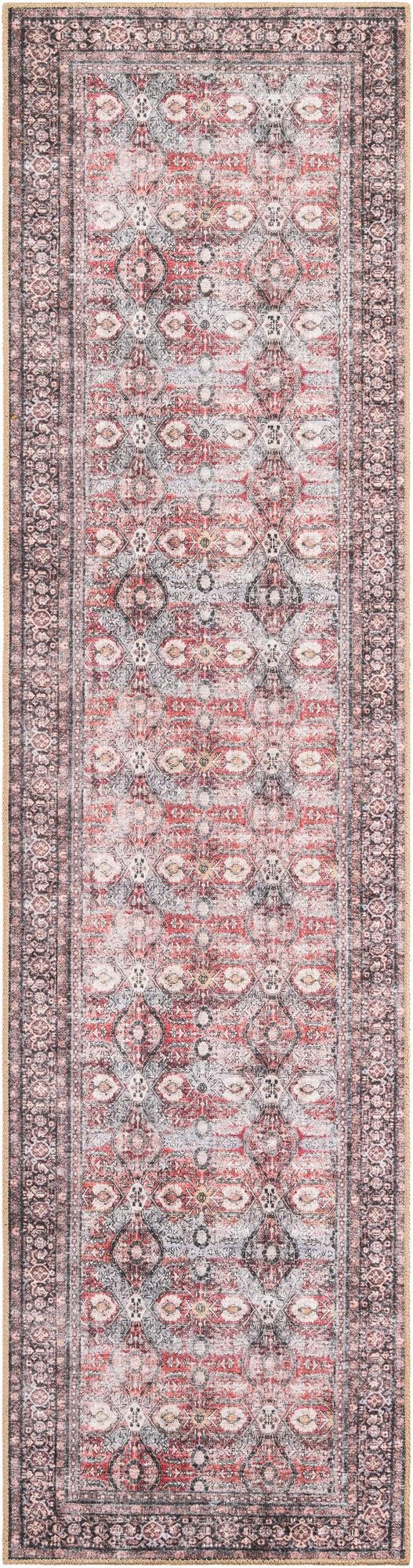 Heritage Elegance Collection Area Rug -  Hampton Runner Antique Red  lifestyle 18