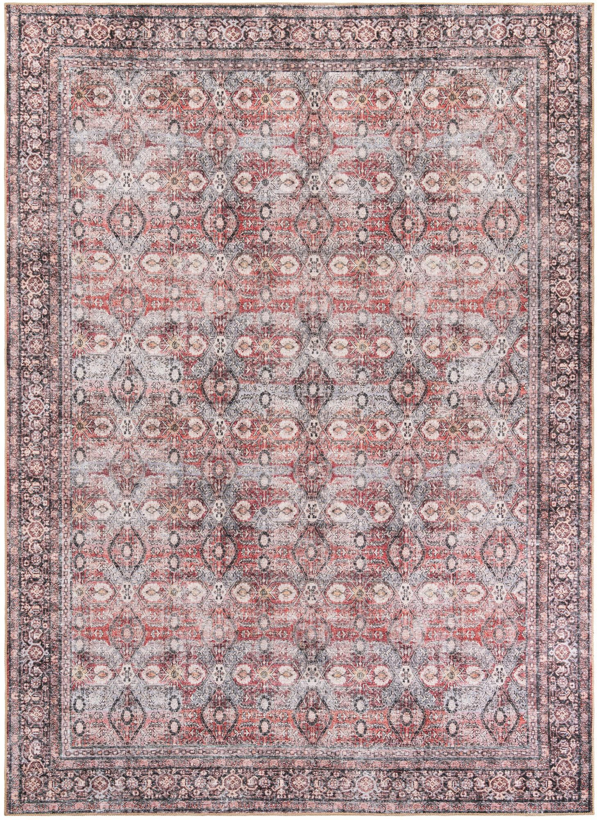 Heritage Elegance Collection Area Rug -  Hampton Rectangle Antique Red Main