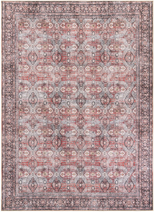 Heritage Elegance Collection Area Rug -  Hampton Rectangle Antique Red Main