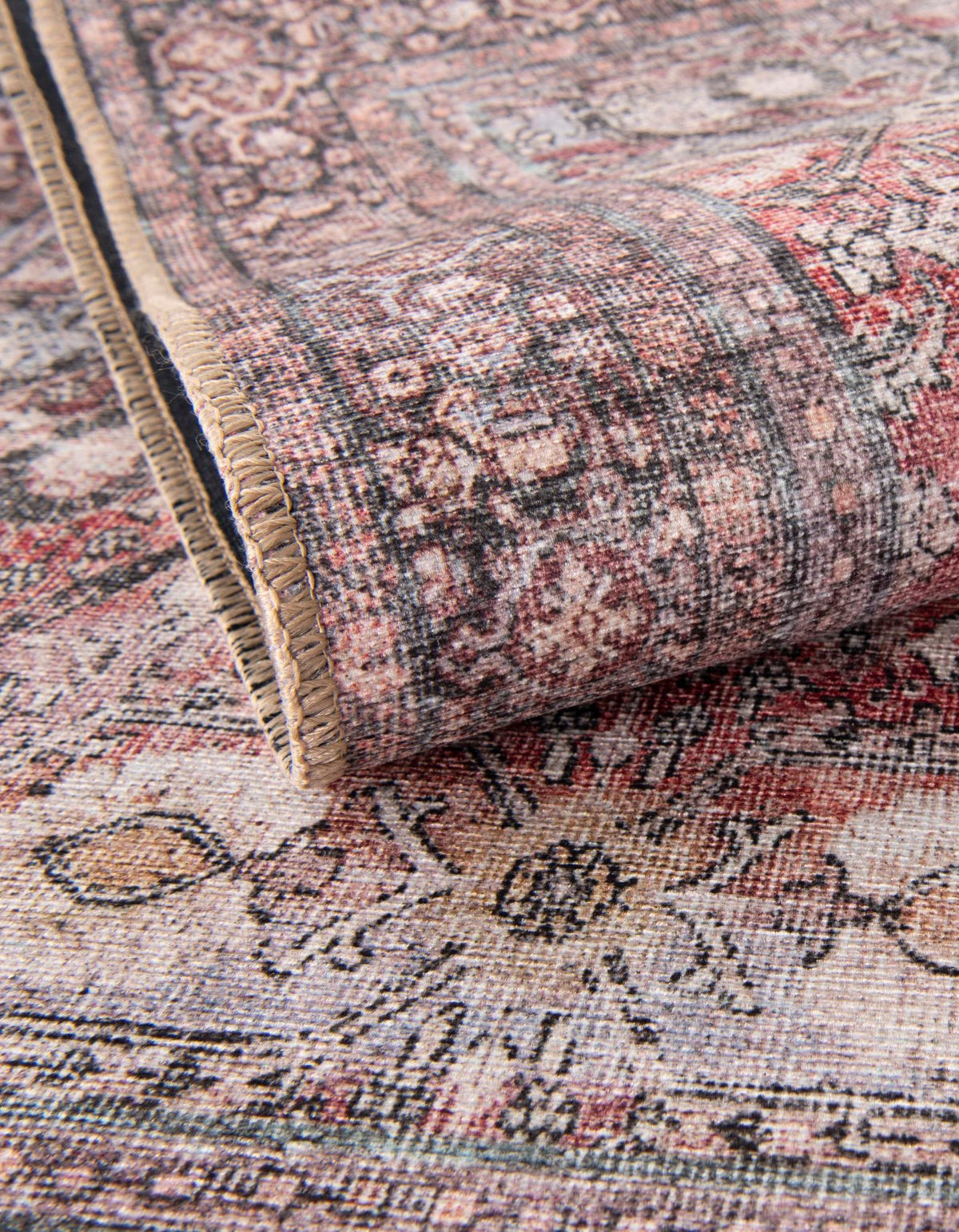 Heritage Elegance Collection Area Rug -  Hampton Rectangle Antique Red  lifestyle 6