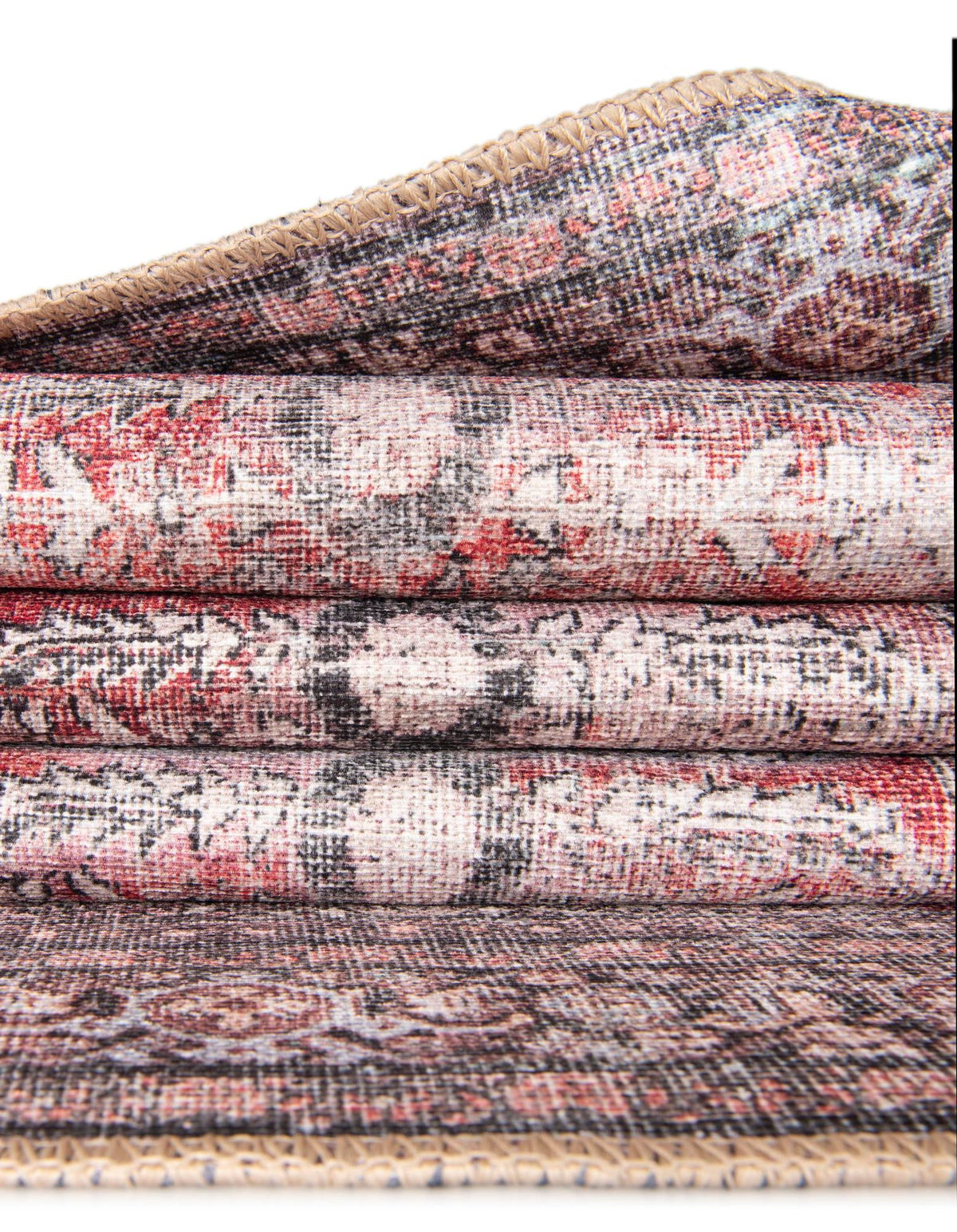 Heritage Elegance Collection Area Rug -  Hampton Rectangle Antique Red  lifestyle 14