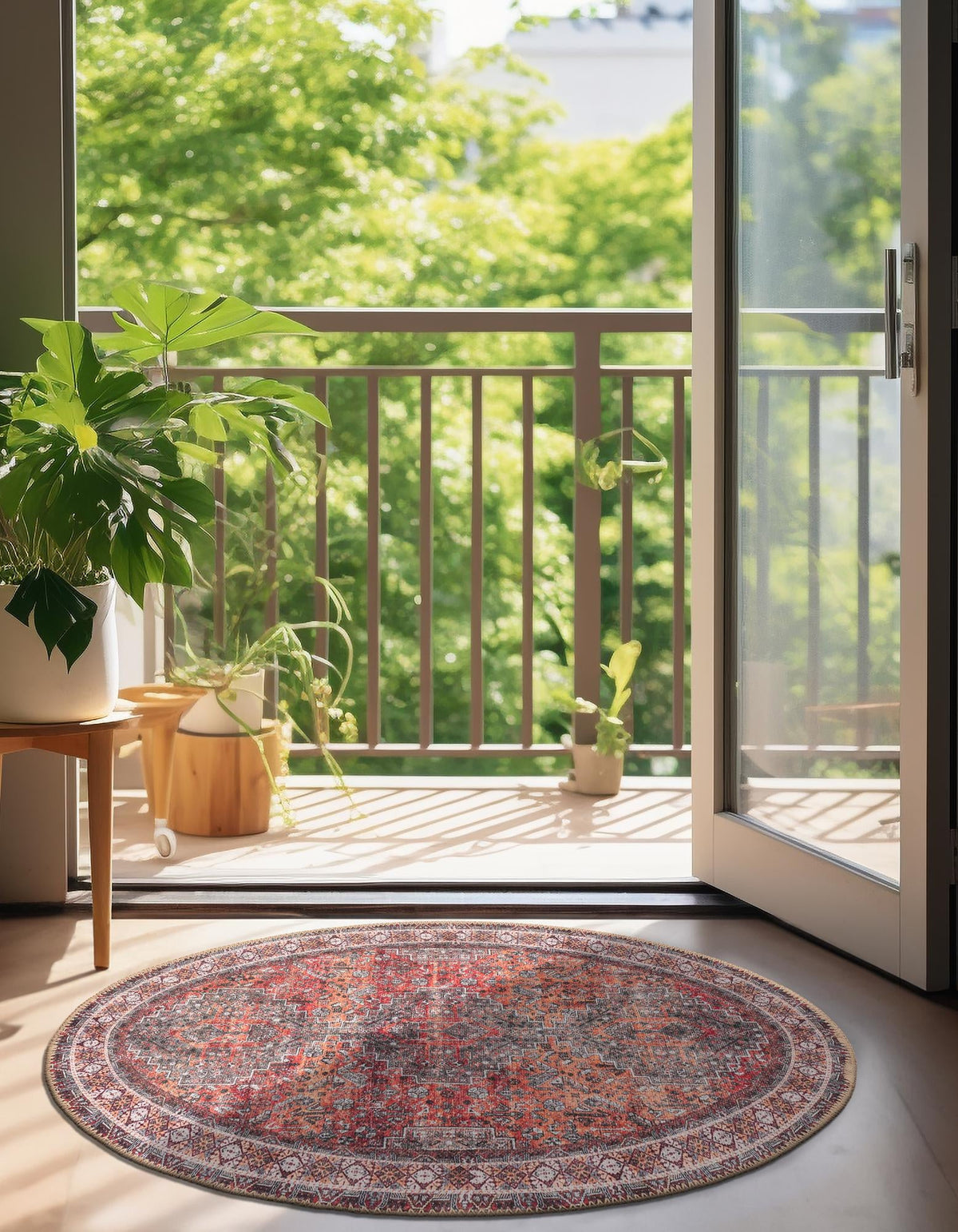 Heritage Elegance Collection Area Rug -  Uffizi Oval Rust Red  lifestyle 44