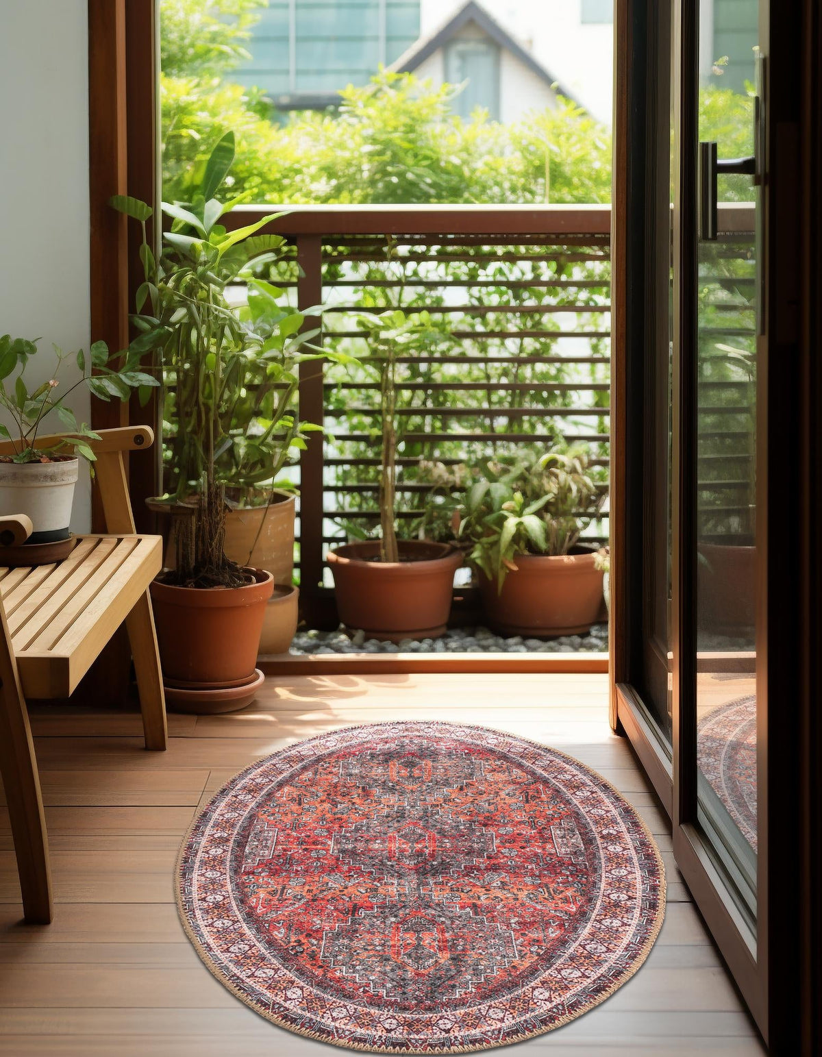 Heritage Elegance Collection Area Rug -  Uffizi Oval Rust Red  lifestyle 52
