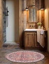 Heritage Elegance Collection Area Rug -  Uffizi Oval Rust Red  lifestyle 60