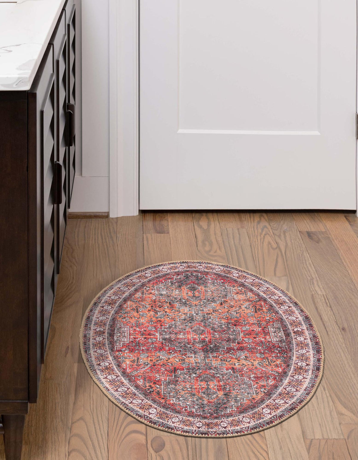 Heritage Elegance Collection Area Rug -  Uffizi Oval Rust Red  lifestyle 63