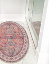 Heritage Elegance Collection Area Rug -  Uffizi Oval Rust Red  lifestyle 75
