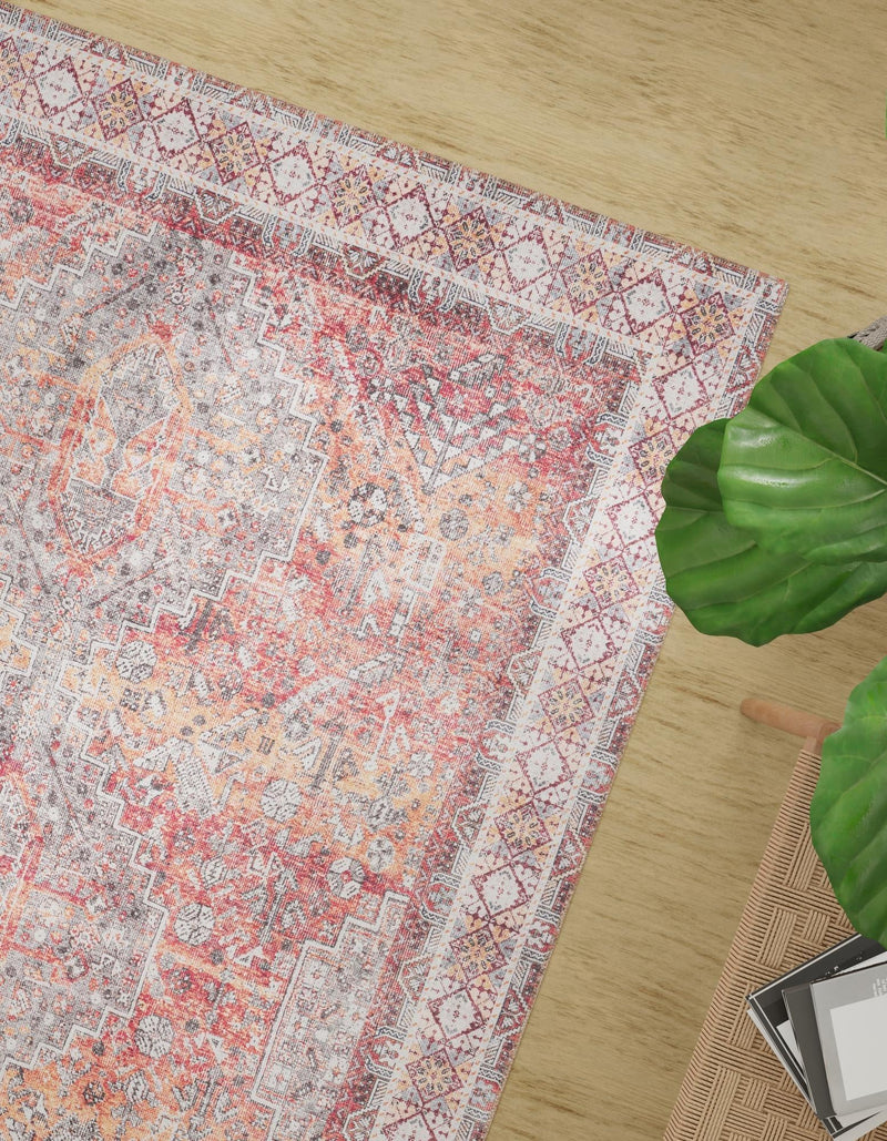 Heritage Elegance Collection Area Rug -  Uffizi Rectangle Rust Red  lifestyle 9