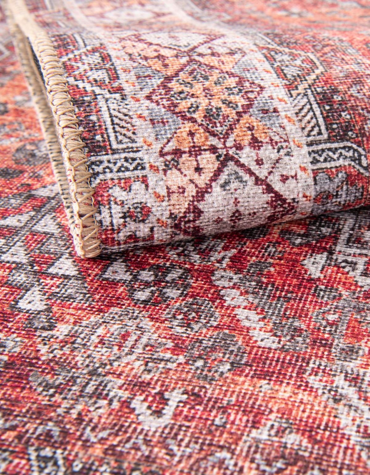 Heritage Elegance Collection Area Rug -  Uffizi Rectangle Rust Red  lifestyle 11