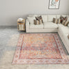 Heritage Elegance Collection Area Rug -  Uffizi Square Rust Red  lifestyle 91