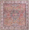 Heritage Elegance Collection Area Rug -  Uffizi Square Rust Red  lifestyle 73