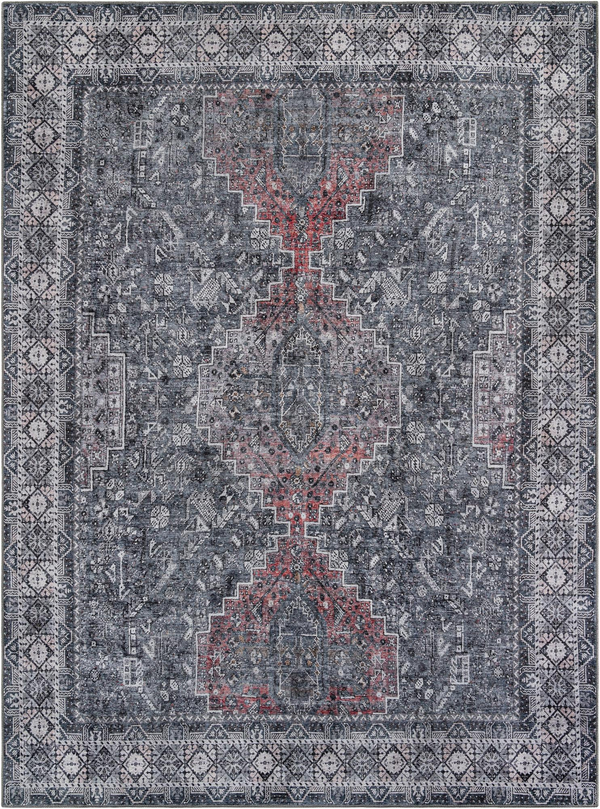 Heritage Elegance Collection Area Rug -  Uffizi Rectangle Gray  lifestyle 2
