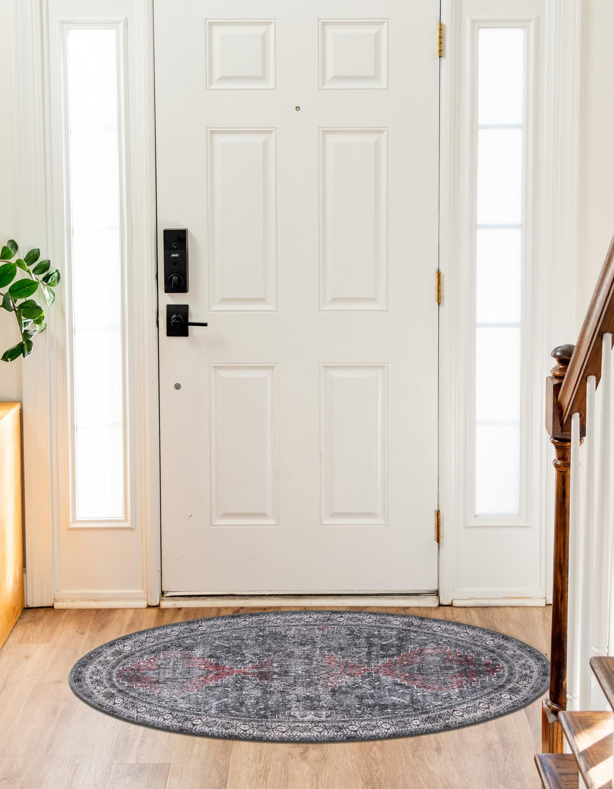 Heritage Elegance Collection Area Rug -  Uffizi Oval Gray  lifestyle 57