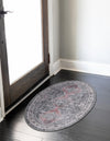 Heritage Elegance Collection Area Rug -  Uffizi Oval Gray  lifestyle 62
