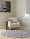 Heritage Elegance Collection Area Rug -  Uffizi Round Gray  lifestyle 52