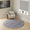 Heritage Elegance Collection Area Rug -  Uffizi Round Gray  lifestyle 125