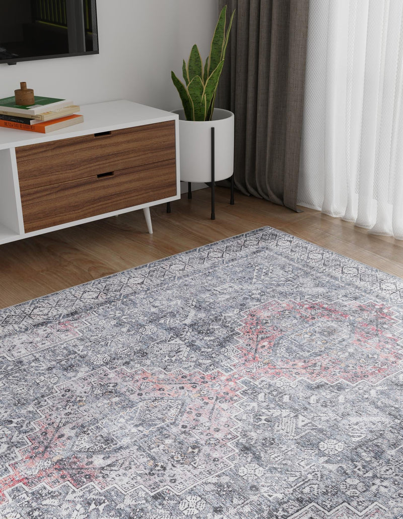 Heritage Elegance Collection Area Rug -  Uffizi Rectangle Gray  lifestyle 8