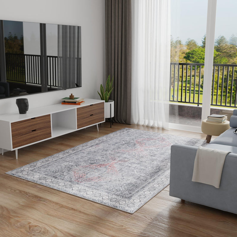 Heritage Elegance Collection Area Rug -  Uffizi Rectangle Gray  lifestyle 30
