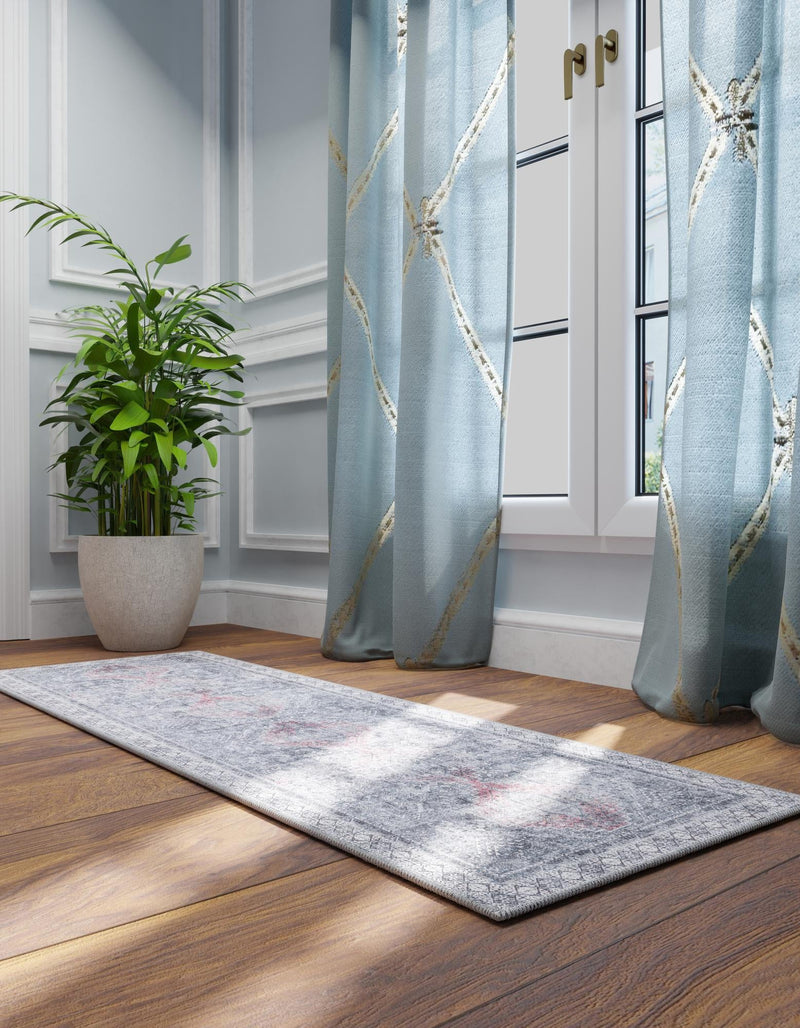 Heritage Elegance Collection Area Rug -  Uffizi Runner Gray  lifestyle 48