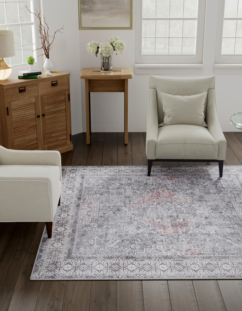 Heritage Elegance Collection Area Rug -  Uffizi Square Gray  lifestyle 55