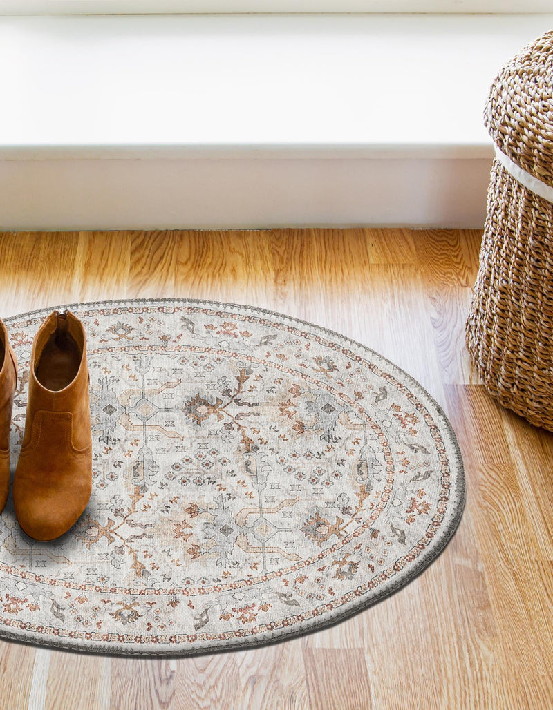 Heritage Elegance Collection Area Rug -  Forbidden Oval Ivory  lifestyle 138