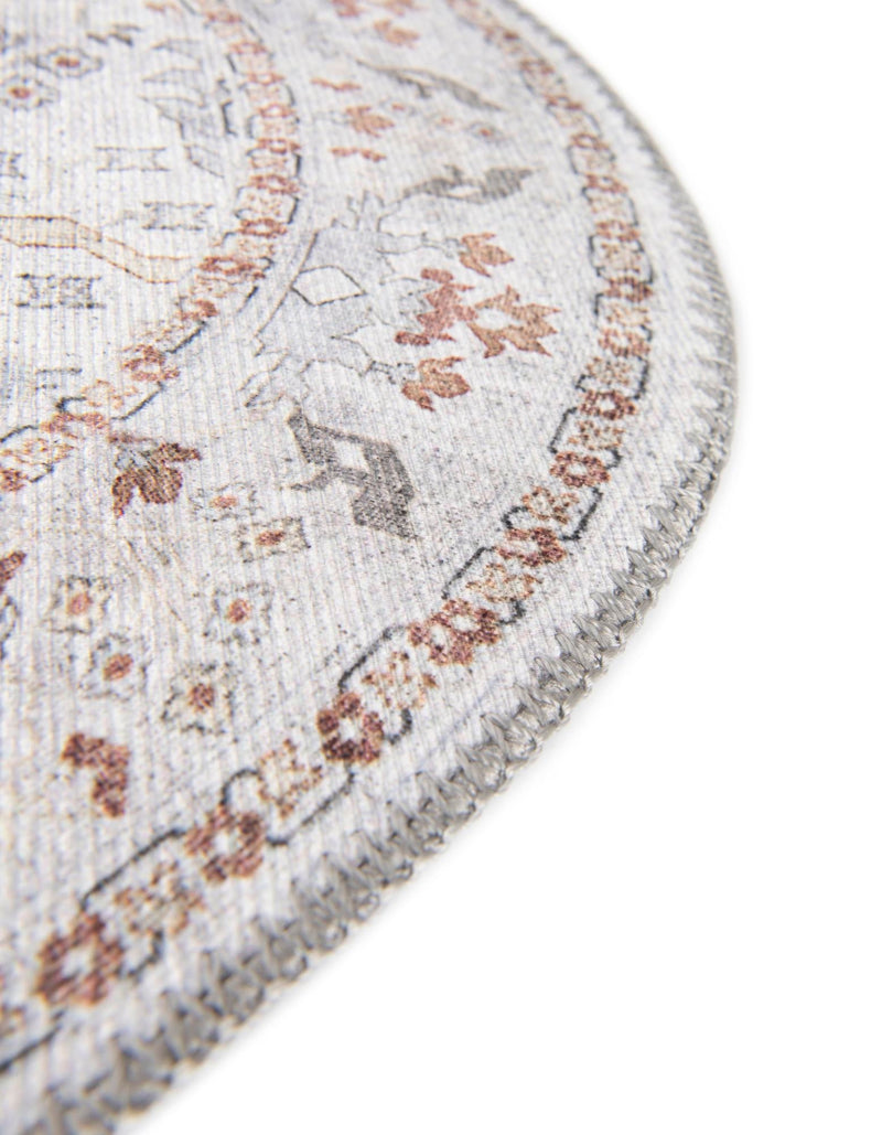 Heritage Elegance Collection Area Rug -  Forbidden Round Ivory  lifestyle 175