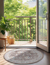 Heritage Elegance Collection Area Rug -  Forbidden Oval Almond Brown  lifestyle 154