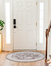 Heritage Elegance Collection Area Rug -  Forbidden Oval Almond Brown  lifestyle 164