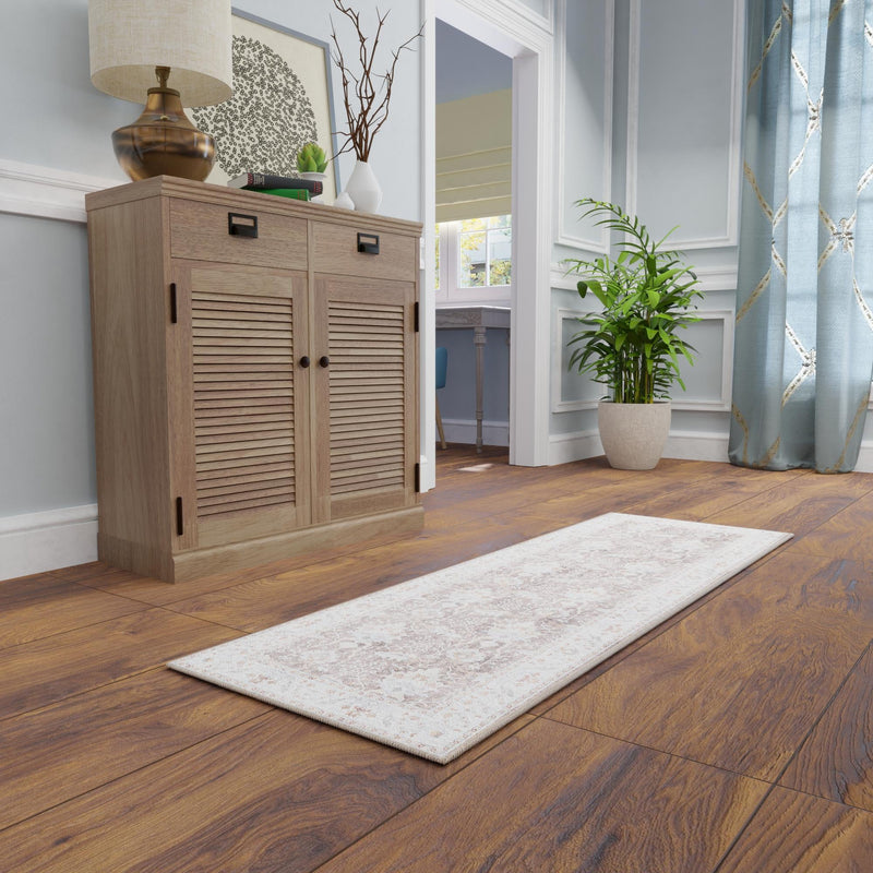 Heritage Elegance Collection Area Rug -  Forbidden Runner Almond Brown  lifestyle 166