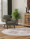 Heritage Elegance Collection Area Rug -  Forbidden Round Almond Brown  lifestyle 123