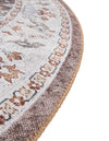 Heritage Elegance Collection Area Rug -  Forbidden Round Almond Brown  lifestyle 176