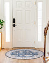 Heritage Elegance Collection Area Rug -  Forbidden Oval Navy Blue  lifestyle 86