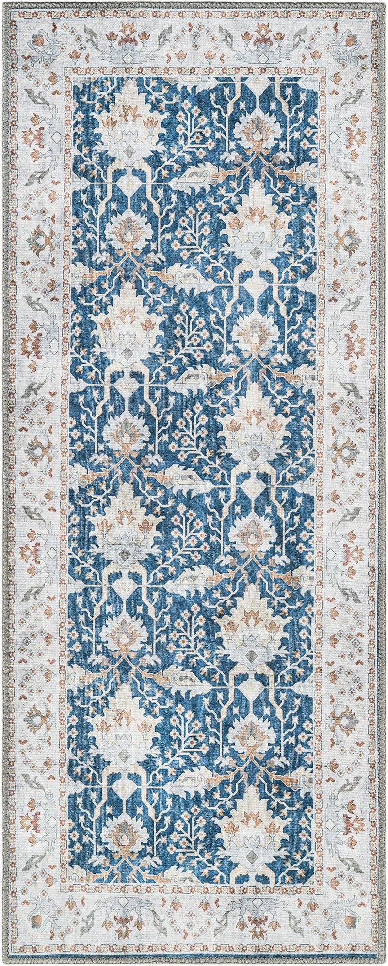 Heritage Elegance Collection Area Rug -  Forbidden Runner Navy Blue  lifestyle 58